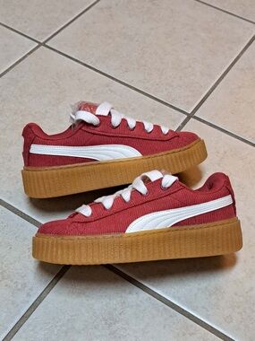 PUMA x Fenty Creeper Phatty Corduroy platform sneaker - Club Red colorway